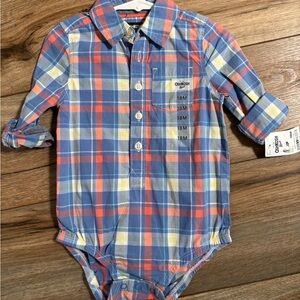 OshKosh B'gosh Multicolor Plaid Bodysuit